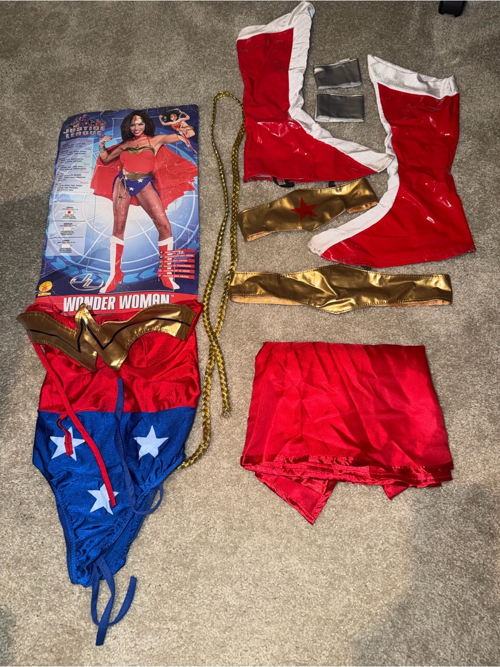 Wonder Woman Women’s Superhero Costume - Red, Blue & Gold